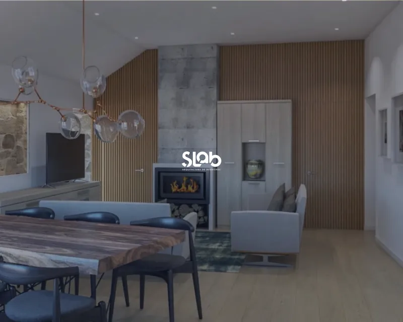 Salón diseñado por Slab Arquitectura de Interiores, proyecto de Ontyche